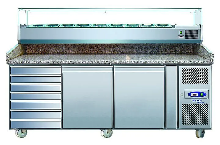 Стол для пиццы с витриной TEFCOLD PT1310 + VK38-200 фото