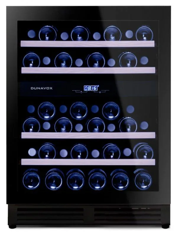 Двухзонный винный шкаф Dunavox DAUF-45.125DB.TO
