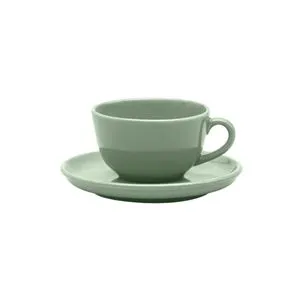 Пара чайная FLAT Shape MATCHA (чашка 200мл и блюдце 14см) Oxford 136122, AO04-1A04 фото