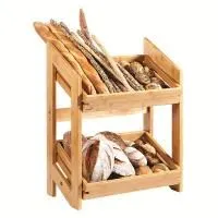 Этажерка 2-ярусная 53,6x32,5см h70см, серия Natura, бамбук BD136