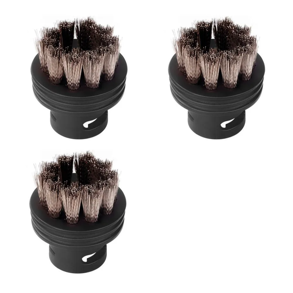 Набор аксессуаров для пароочистителя Round brush SET (3 шт) SS фото