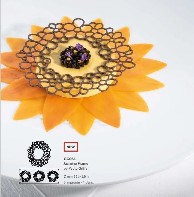 Форма силиконовая "Jasmine Frame" 115x115 h1.5cм, 3 ячейки GG061