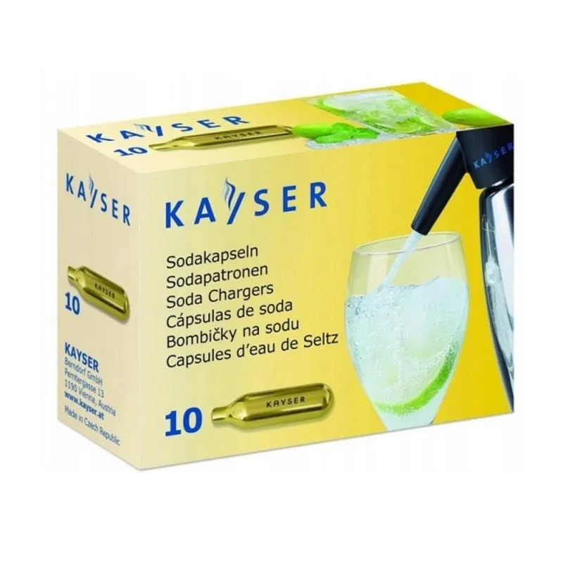Баллончики для сифона для газирования воды (CO2) 10 шт/уп KAYSER фото