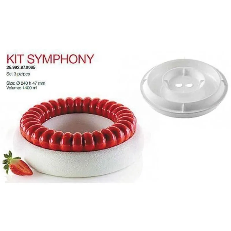 Форма кондитерская Silikomart KIT SYMPHONY, силикон, 24*4,7 см, Форма кондитерская Silikomart KIT SYMPHONY, силикон, 24*4,7 см,