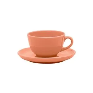 Пара чайная FLAT Shape APRICOT (чашка 200мл и блюдце 14см) Oxford 136080, AO04-1A03 фото