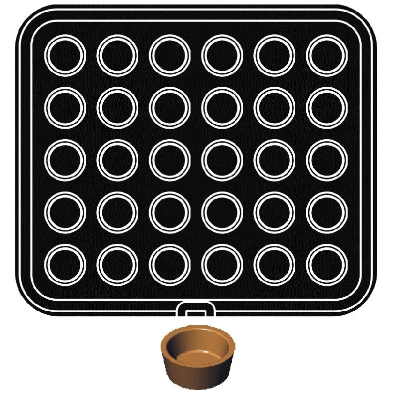 Форма 46 для выпечки тарталеток d42/35мм h18мм (для аппарата Cookmatic), 30 ячеек PIASTRA 46 фото