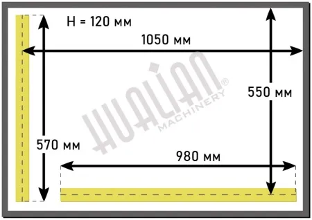 Напольный упаковщик вакуумный Hualian Machinery DZ-1100/2L (нерж.)