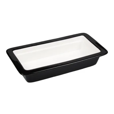 Гастроемкость GN 1/3 H=65 мм. черная/белая, фарфор, P.L. Proff Cuisine NEW фото